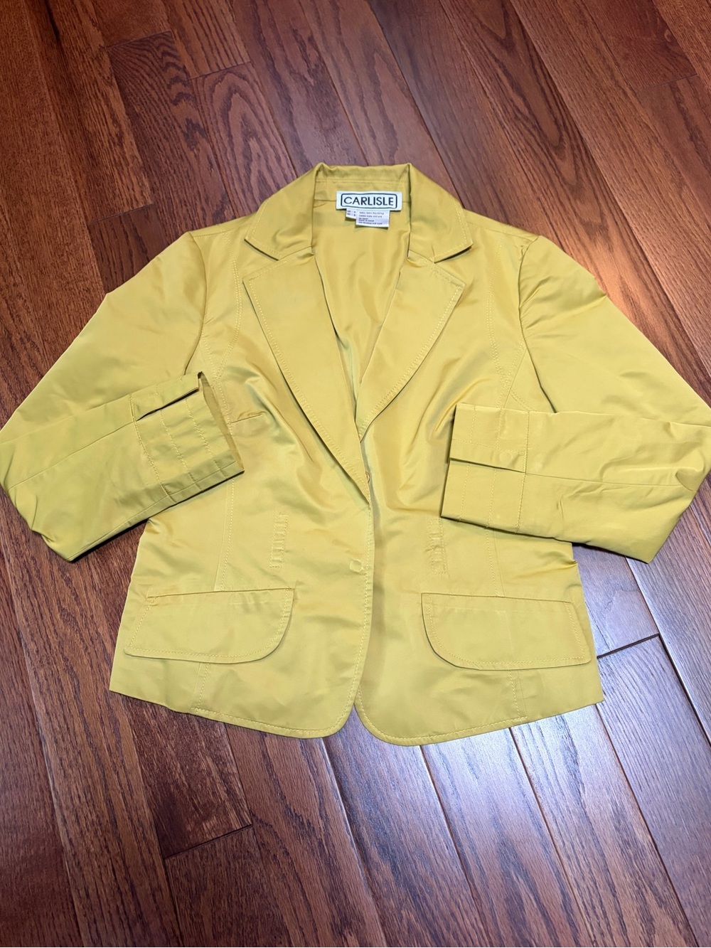 Vintage Carlisle Mustard Yellow Cropped Blazer Size 4